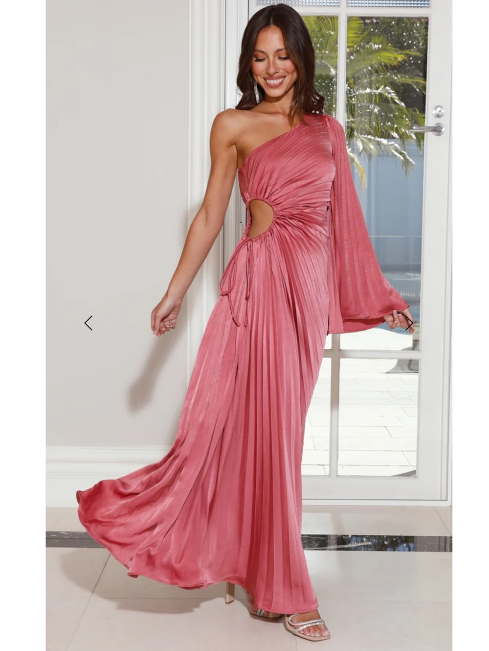 Hello Molly LAND OF BEAUTY ONE SHOULDER MAXI DRESS Rust size 10 XL